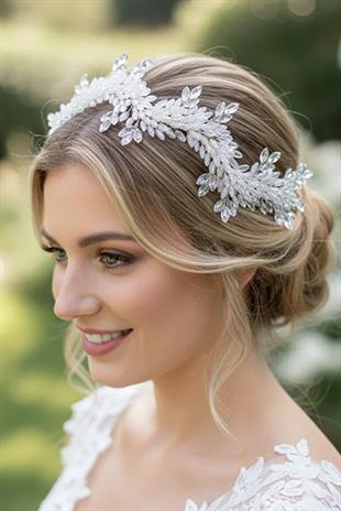 Bridal Tiara with Crystal Stones, Handmade Luxury Bridal Hair Accessory, Engagement and Wedding Tiara