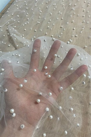 Gelinlik Aksesuarı Nikah İncili Gelin Duvağı 1,5 Mt