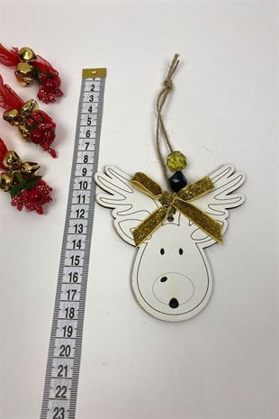 Geyik Baskılı Yılbaşı Ağaç Süsü