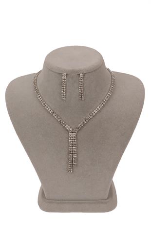  Giba Su Yolu Crystal Stone Evening Dress Necklace and Earring Set