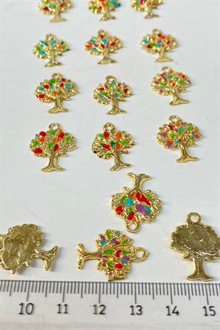 Gold Desenli Hayat Agacı Kolye Ucu Aparatı