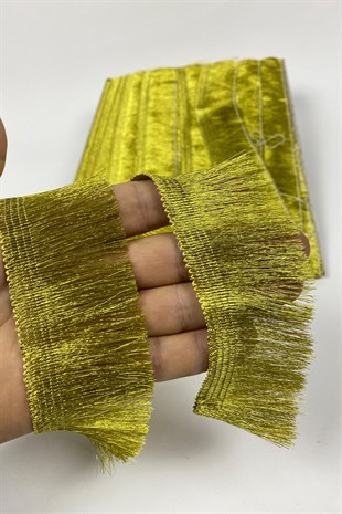 Gold Straight Fringe Rope Tassel Ribbon