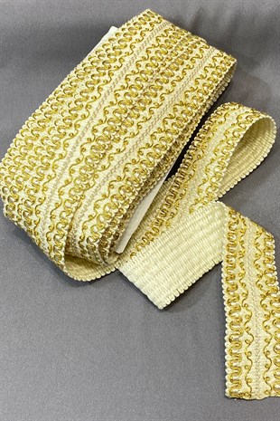 Gold Geniş Simli Su Taşı Şerit