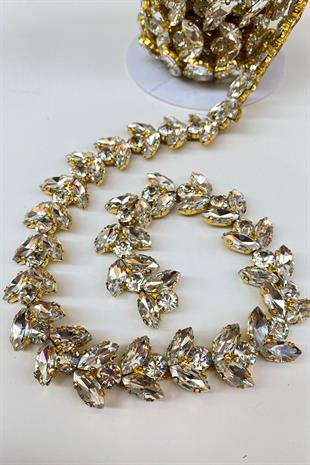 شريط ذهبي مكوك من الحجر اللامع فستان سهرة بشريط حدودي