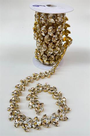 شريط ذهبي مكوك من الحجر اللامع فستان سهرة بشريط حدودي