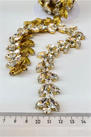 شريط ذهبي مكوك من الحجر اللامع فستان سهرة بشريط حدودي