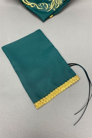 Gold Nakış Simli Ay Yıldızlı Damat Örtüsü Seti