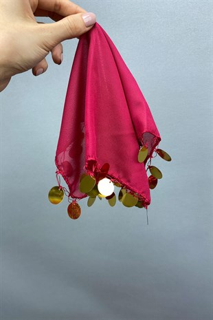 Gold Stamp Embroidered Luxury Halay Handkerchief 5 Pieces Claret Red