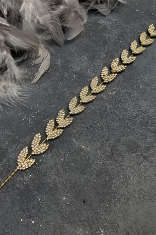Gold Leaf Pattern Bella Bridal Hair Accessory