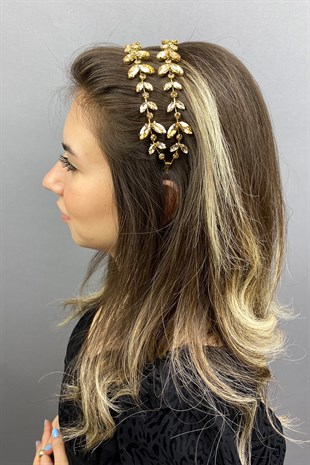 Gold Color Alpha Henna Bridal Crown