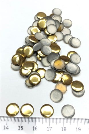 Gold Color Iron-On Round Metal
