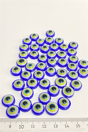 Gold Simli Dikme ve Yapıştırmalı Nazar Boncuğu