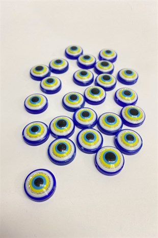 Gold Simli Dikme ve Yapıştırmalı Nazar Boncuğu