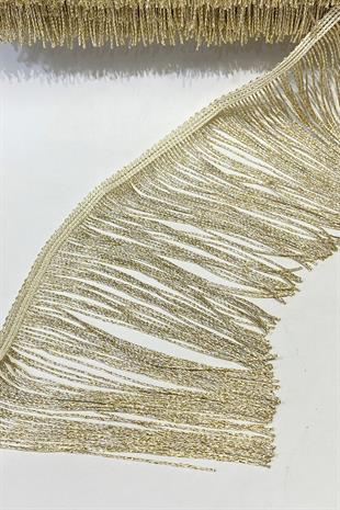 Gold Simli Saçak Şerit Püskül 15 cm