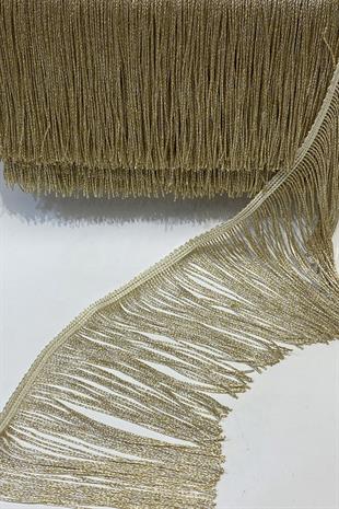 Gold Simli Saçak Şerit Püskül 15 cm