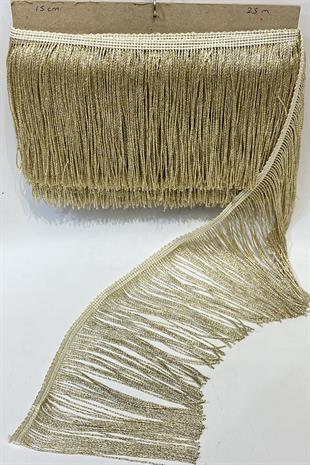 Gold Simli Saçak Şerit Püskül 15 cm