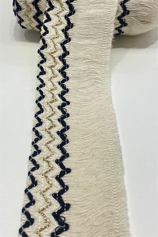 Gold Black Cotton Tassel Fringe
