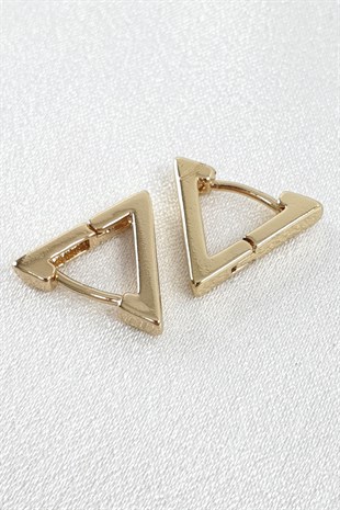 Gold Üçgen Küpe