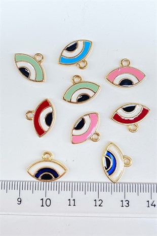 Eye Pattern Metal Pendant Colorful 1 pcs