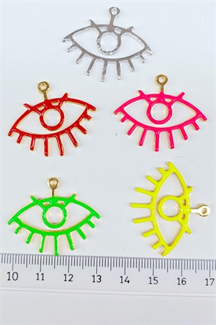 Eye Pattern Metal Pendant Colorful 1 Piece