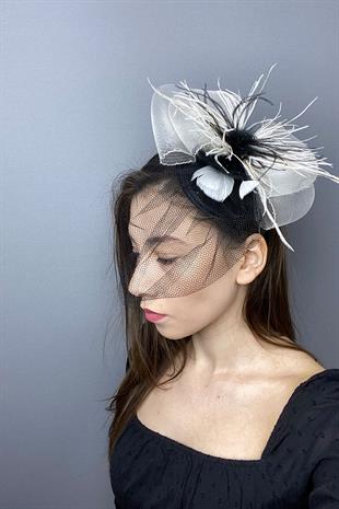 Greek Tulle Voile Wedding Hat And Hair Accessory