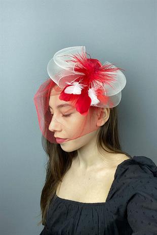 الجملة اليونانية تول Voilet الزفاف والحزب قبعة الشعر التبعي