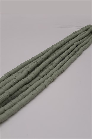 Gri Fimo Hamur Boncuk 6Mm