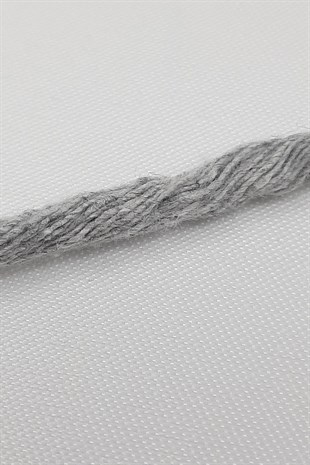 حبل مكرميه ملتوي ناعم رمادي 100 متر