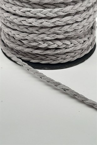 Gri Süet Örgü İp