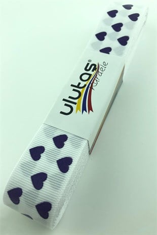 Grosgrain Heart Printed Ribbon