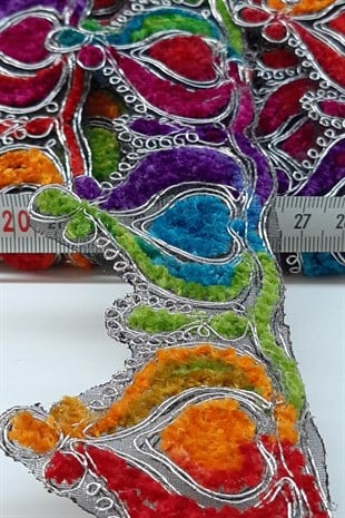 Gül Desenli Antik Şerit Güpür