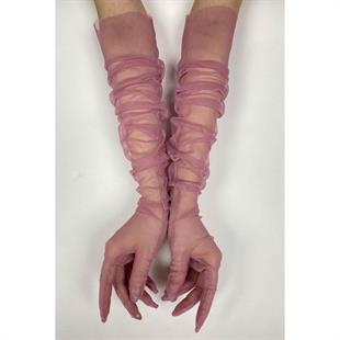 الجملة المتربة روز طويل قفازات الزفاف الأنيقة تول قفازات الزفاف / الزفاف / قفازات الحزب