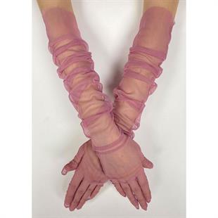 الجملة المتربة روز طويل قفازات الزفاف الأنيقة تول قفازات الزفاف / الزفاف / قفازات الحزب