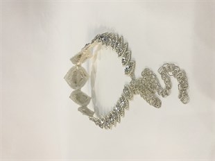 حزام حجري منقوش ماسي فضي