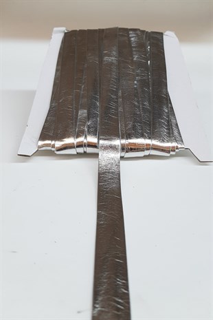 Gümüş Biye Deri Şerit 1,5 Cm