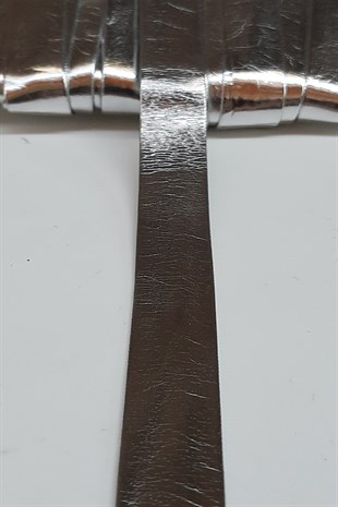 Gümüş Biye Deri Şerit 1,5 Cm