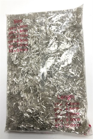 Gümüş Burgulu Boru Boncuk 5 mm  500 gr