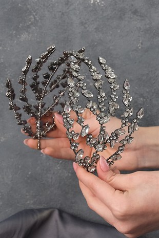Silver Double Sided Helen Bridal Henna Tiara