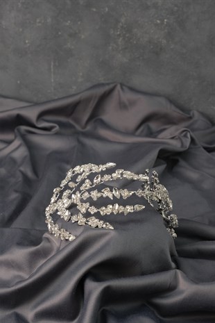 Silver Double Sided Helen Bridal Henna Tiara