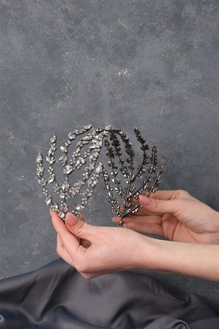 Silver Double Sided Helen Bridal Henna Tiara