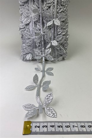 Gümüş Dekoratif 4 Yaprak Şerit Su Taşı 1 mt