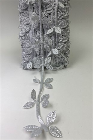 Gümüş Dekoratif 4 Yaprak Şerit Su Taşı 1 mt