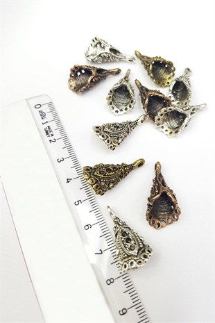 غطاء قمع فضي منقوش