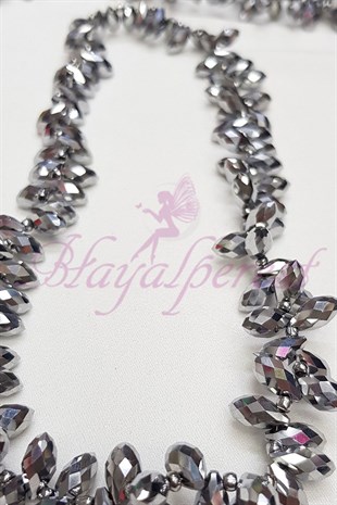 Gümüş Dizi Damla Kristal