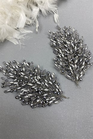 Gümüş Mila Model Çift Taraflı Saç Aksesuarı