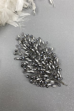 Gümüş Mila Model Çift Taraflı Saç Aksesuarı