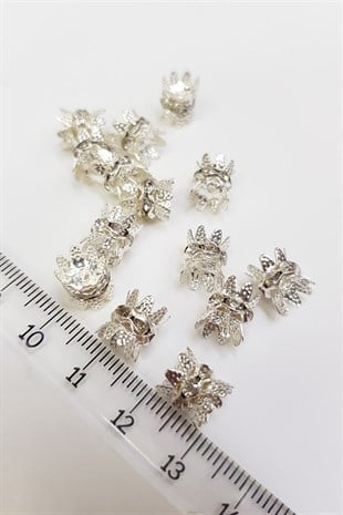 Silver Daisy Washer 10 pcs