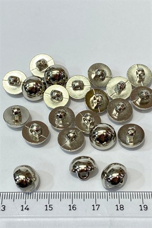 زر بلاستيك فضي لؤلؤي 10 قطع