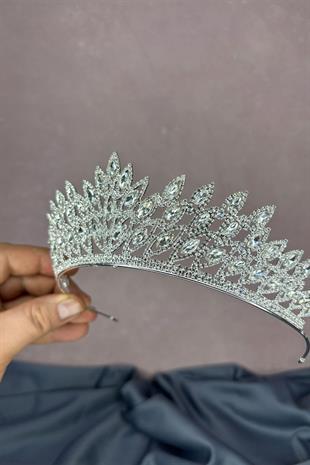 Gümüş Rengi Beria Gelin Kına Tacı