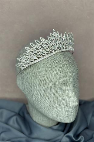 Gümüş Rengi Beria Gelin Kına Tacı